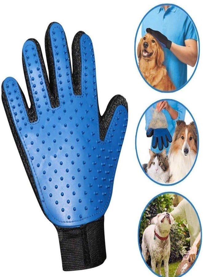 KittuPet مجموعة كيتو بيت للعناية بالحيوانات الأليفة، تتضمن فرشاة وفرشاة تدليك للكلاب والقطط | تنظيف بضغطة زر، أسنان قابلة للسحب وشعيرات سيليكون ناعمة (قفاز بخمسة أصابع + قفاز استحمام + فرشاة) - Image 5